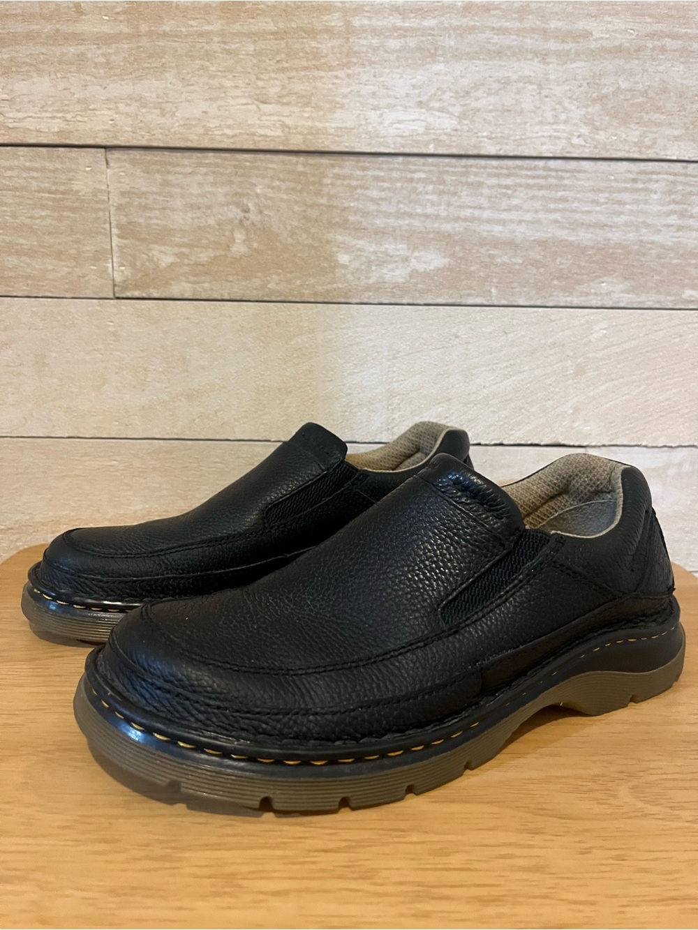 Dr. Martens Black Leather Slip-On Loafers